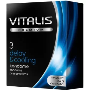 Condones Retardante y Sensación Fría Vitalis x 3 Unidades