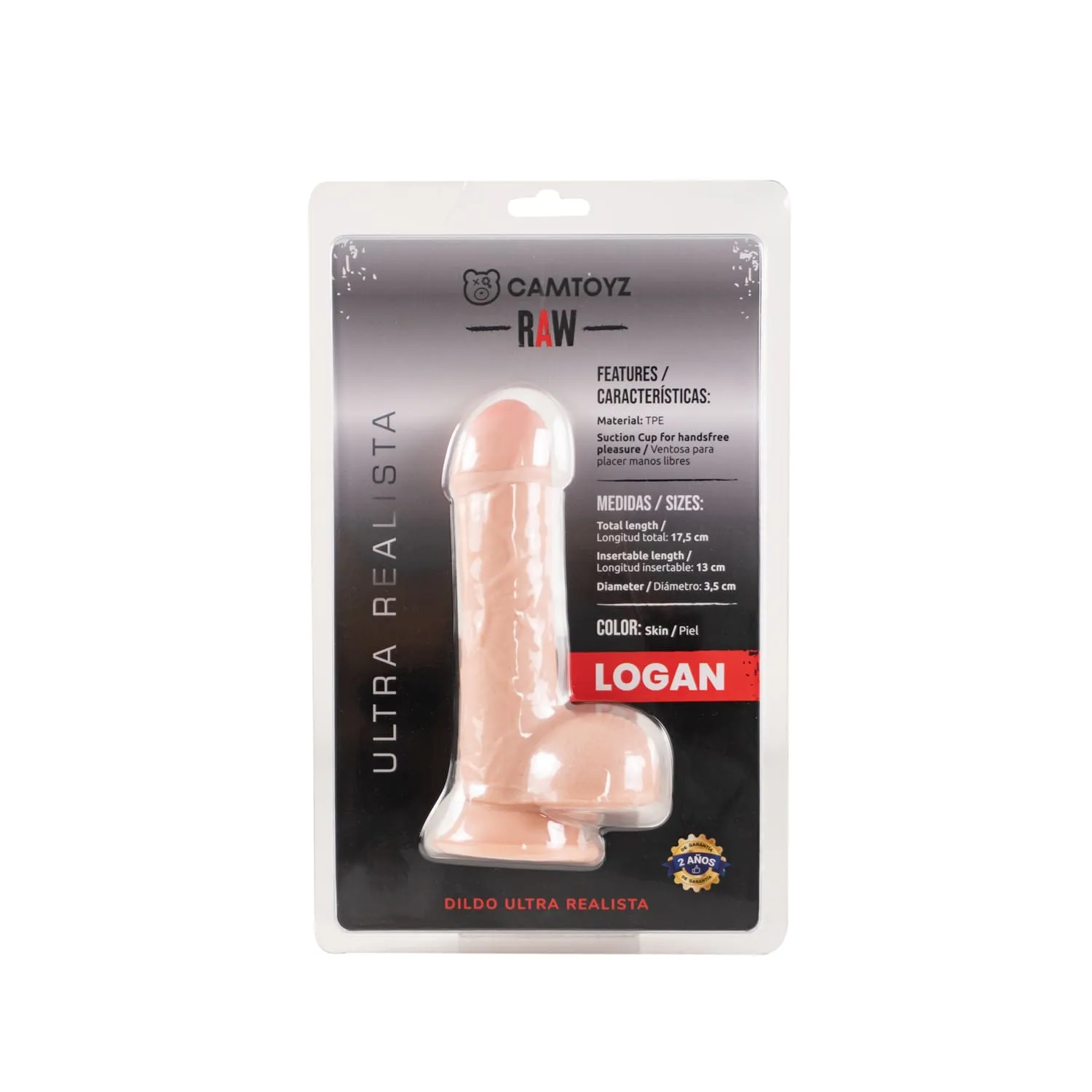 Dildo Ultra Realista Logan 17.5 cm