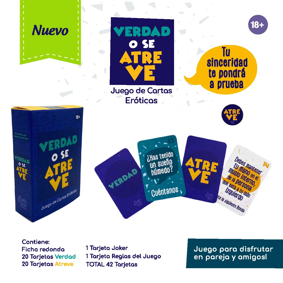 Juego de Cartas Verdad o Se Atreve