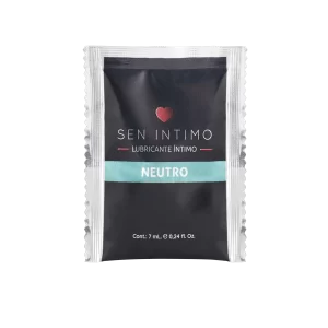 Sachet individual de lubricante neutro a base de agua, listo para usar.