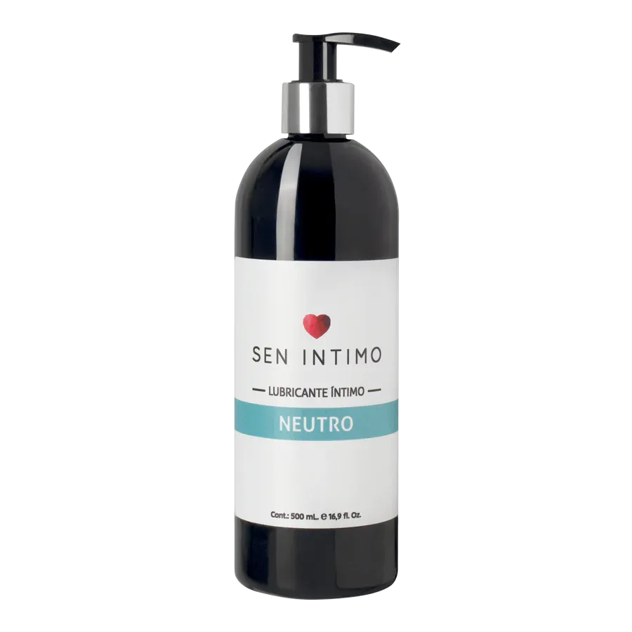 Botella grande de 500ml del lubricante neutro a base de agua marca Sen Íntimo.