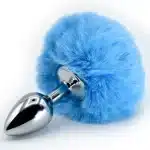 Plug Anal Cola De Conejo Azul