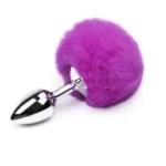 Plug Anal Con Cola De Conejo Morado