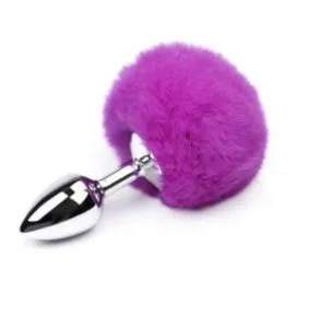 Plug Anal Con Cola De Conejo Morado