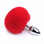 Plug Anal Con Cola De Conejo Rojo
