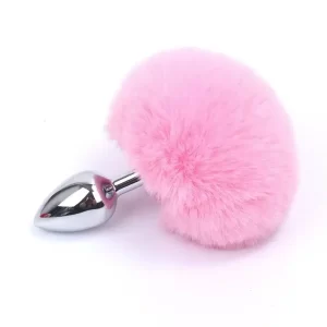 Plug Anal Con Cola De Conejo Rosado