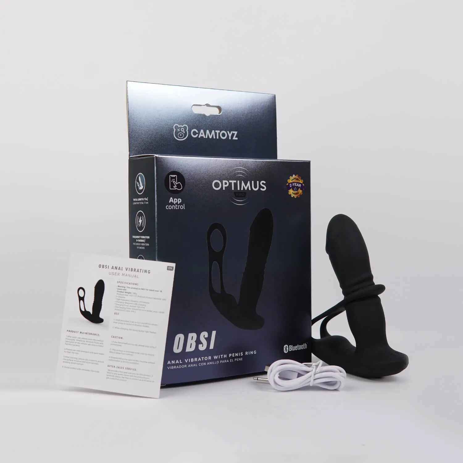 Vibrador Anal con Anillo para el pene Obsi Camtoyz-EDEN