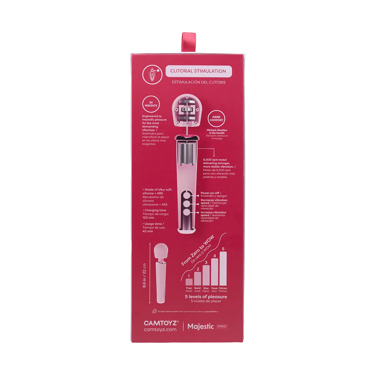 Intense vibrador Wand con App Camtoyz